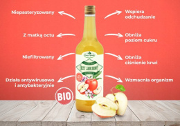 OCet Jabłkowy Niefiltrowany 700ml Dary Ogrodu